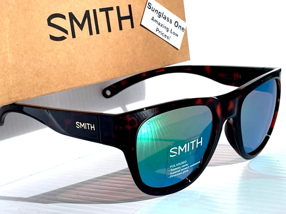 Smith Optics ROCKAWAY Tortoise ChromaPop POLARIZED Green Mirror GLASS Lens Sunglass