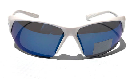 Nike SKYLON ACE Shiny White Frame UV PROTECTIVE Blue Mirror Lens Sunglass FQ4683 104
