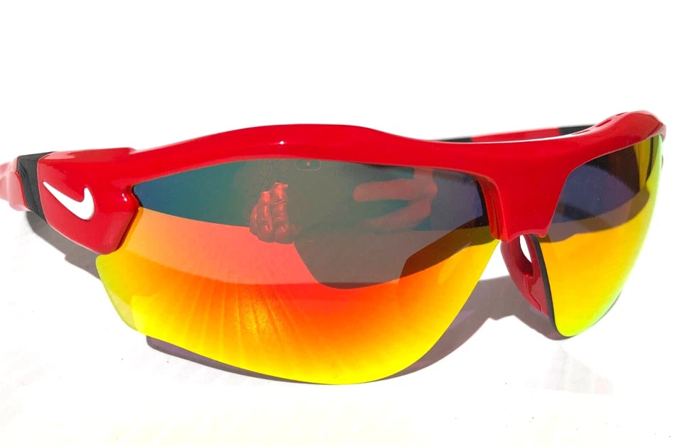 Nike SHOW X3 University Red Frame Red Mirror Road Tint Lens Sunglass DN9252 657