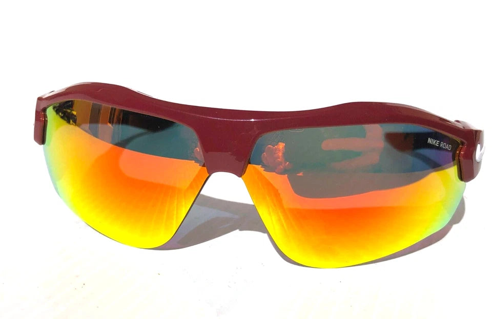 Nike SHOW X3 Team Burgundy Frame Red Mirror Road Tint Lens Sunglass DN9252 677