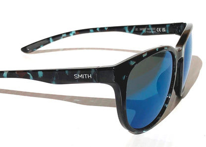 Smith Optics LAKE SHASTA Sky Tortoise ChromaPop POLARIZED Blue Mirror Lens Sunglass