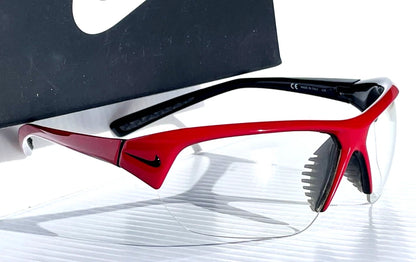 Nike SKYLON ACE Layered Red Varsity Frame Clear Lens Sunglass 601 PICKLEBALL