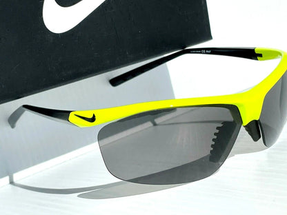 NIKE Impel Shiny Bright Yellow Semi-Rimless Grey Max lens Sunglass EV0474 705