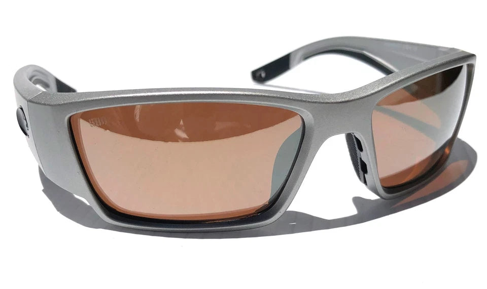 Costa Del Mar CORBINA PRO Silver Metallic POLARIZED Copper 580G GLASS Lens Sunglass 9109-08
