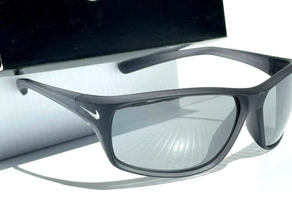 NIKE ADRENALINE Anthracite Matte Gray Satin Frame Silver Lens Sunglass EV1134 010