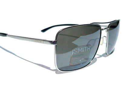 Smith Optics OUTCOME Matte Silver Carbonic POLARIZED Platinum Mirror Lens Sunglass