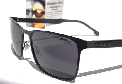 CARRERA Shiny Black Metal Frame Grey Lens Sunglass 8048/S 807IR