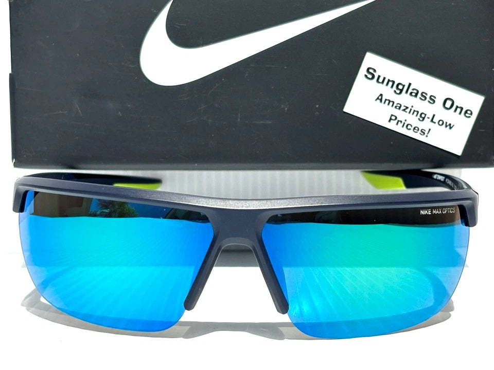 NIKE TEMPEST M Obsidian Bright Cactus Frame Green Mirror Sunglass CW4665 451