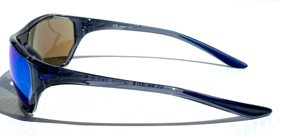 Nike AERO DRIFT Shiny Crystal Blue Frame Blue Mirror Sunglass DQ0997 021