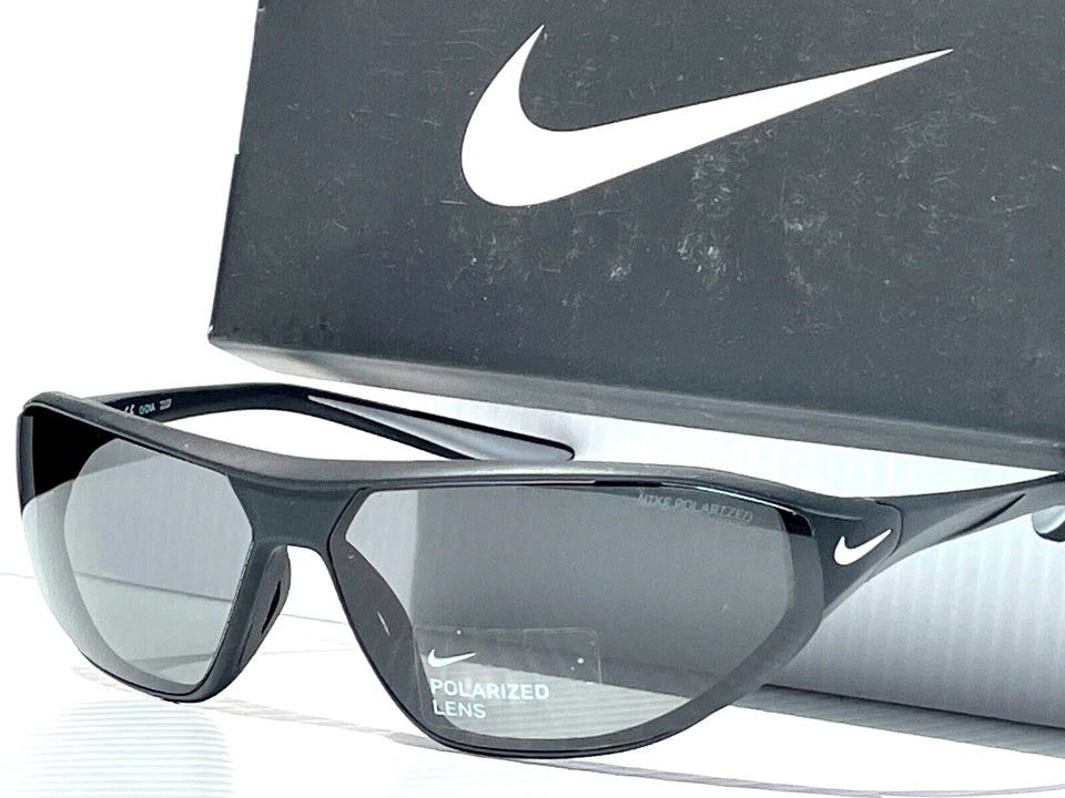 Nike AERO SWIFT Black & White POLARIZED Grey Lens Sunglass DQ0989 011