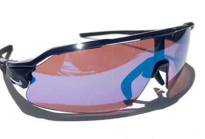NIKE FLYFREE SHIELD TEAM Midnight Navy Frame Blue Mirror Road Lens Sunglass IF1007X 410