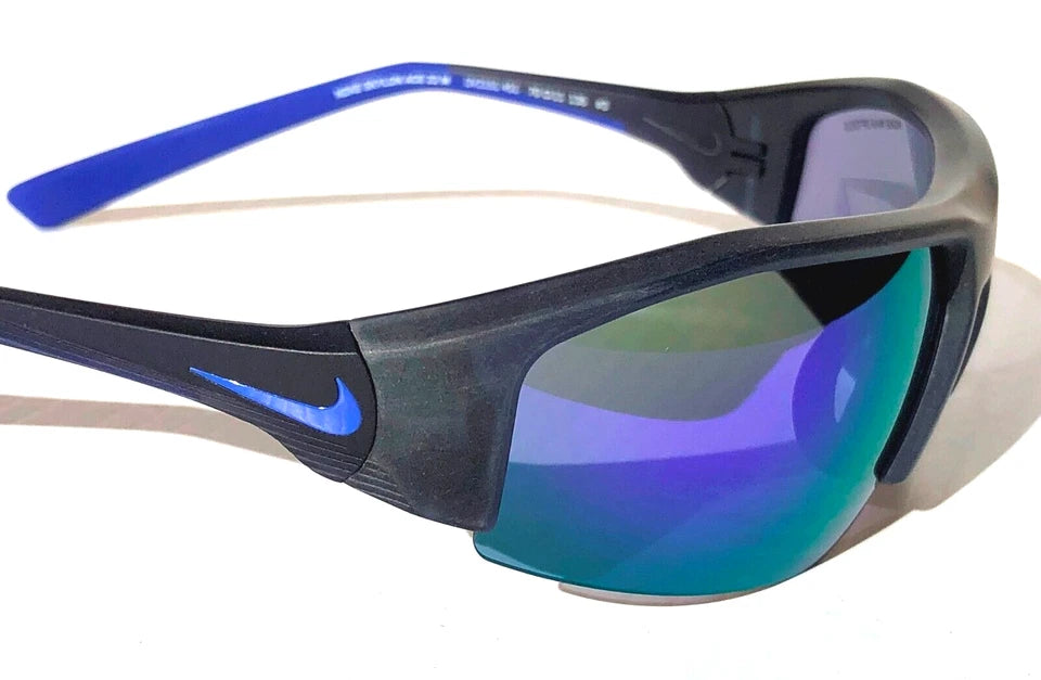 Nike SKYLON ACE 22 Obsidian GRAY Frame Violet Mirror Lens Sunglass DV2151 451