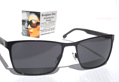 CARRERA Shiny Black Metal Frame Grey Lens Sunglass 8048/S 807IR