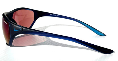NIKE AERO DRIFT E Midnight Navy Frame Blue Mirror Road Lens Sunglass DQ0999 410