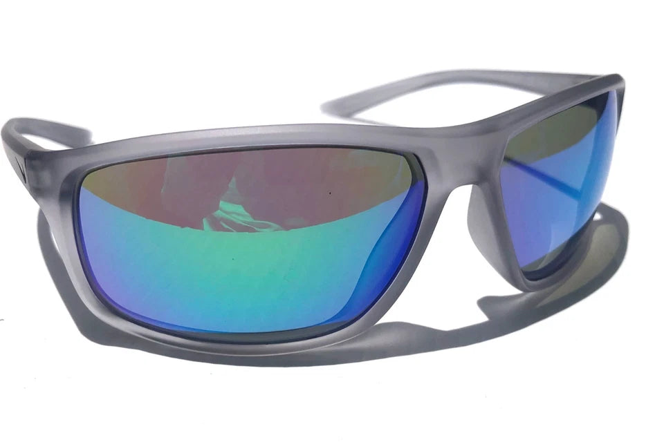 NIKE ADRENALINE Matte Wolf Grey Frame Green Lens Sunglass EV1113 013