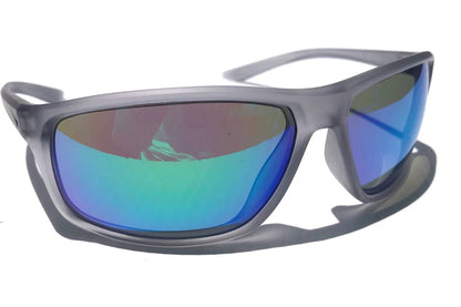 NIKE ADRENALINE Matte Wolf Grey Frame Green Lens Sunglass EV1113 013