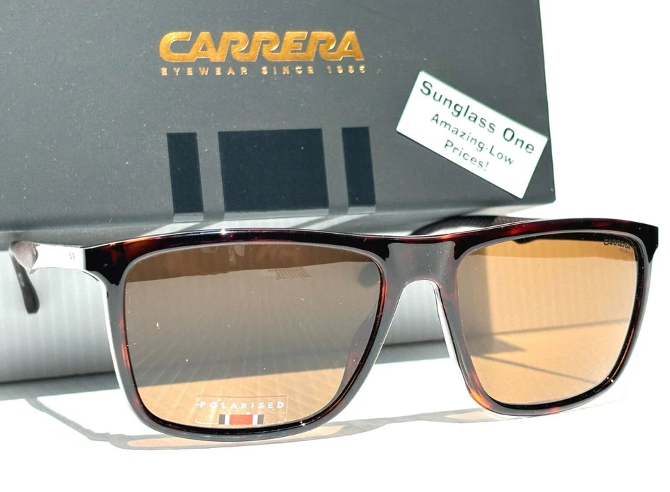 CARRERA Tortoise Carbon Fiber POLARIZED Brown Lens Sunglass 8032/S 086SP