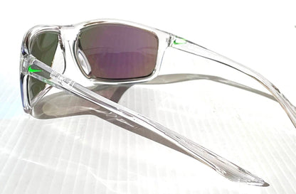 NIKE ADRENALINE Clear Grey MAX Optics Green Mirror Lens Sunglass EV1113 901