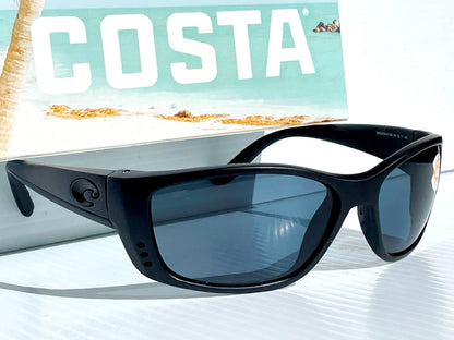 Costa Del Mar Fisch BLACKOUT POLARIZED Gray Lens 580P Sunglass FS 01 OGP