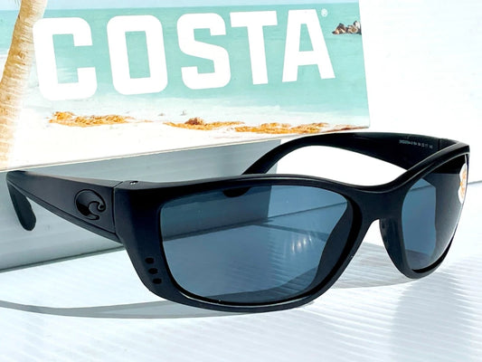 Costa Del Mar Fisch BLACKOUT POLARIZED Gray Lens 580P Sunglass FS 01 OGP