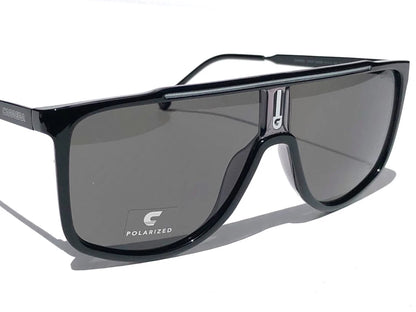 CARRERA Shiny Black Frame POLARIZED Grey Lens Sunglass 1056/S 08AM9