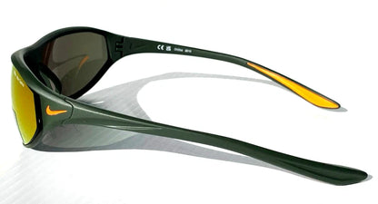 Nike AERO SWIFT Cargo Khaki Frame MAX Optics Orange Mirror Lens Sunglass DQ0993 325