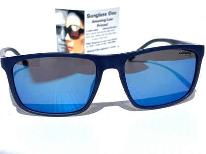 CARRERA Matte Blue Frame Blue Mirror Lens Sunglass 8047/S PJPXT