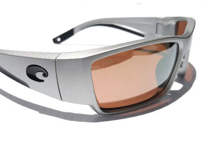 Costa Del Mar CORBINA PRO Silver Metallic POLARIZED Copper 580G GLASS Lens Sunglass 9109-08