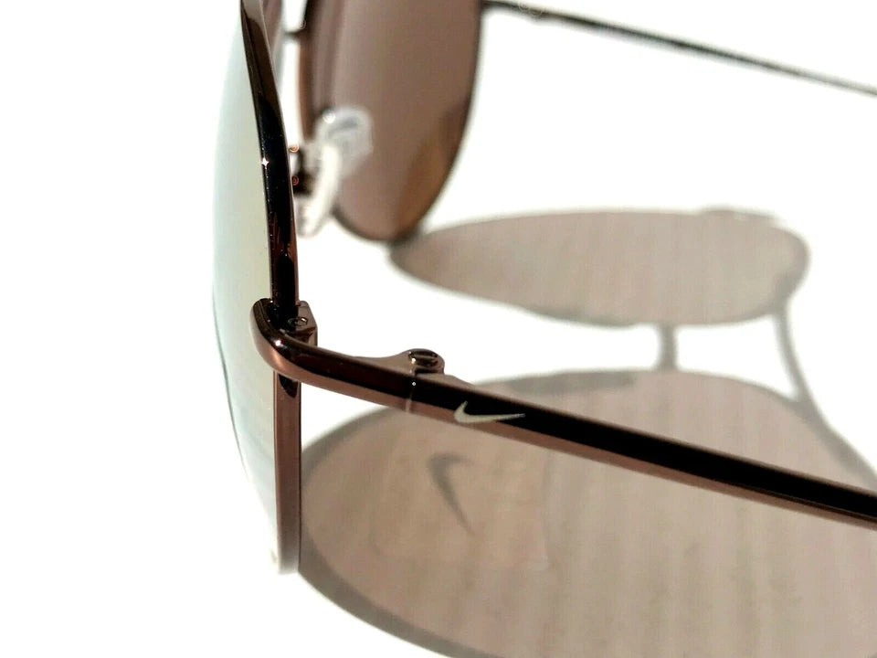NIKE Chance ROSE GOLD 61mm Aviator Rose Gold Mirror Lens Women's Sunglass EV1218 266
