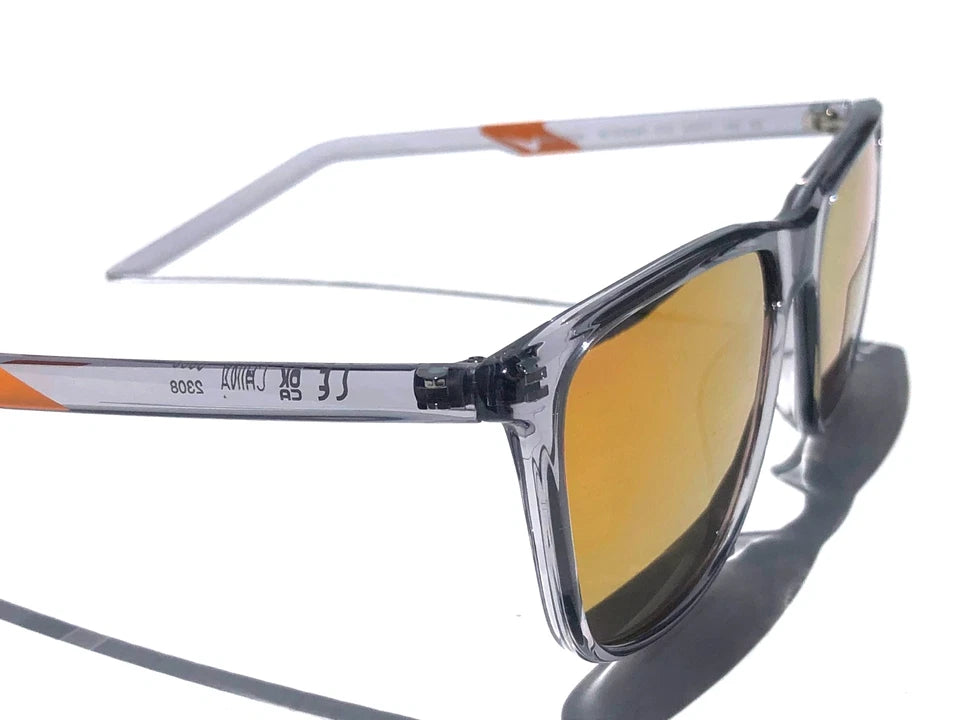 NIKE STATE Wolf Grey Clear UV PROTECTIVE Orange Mirror Lens Sunglass DV2291 012