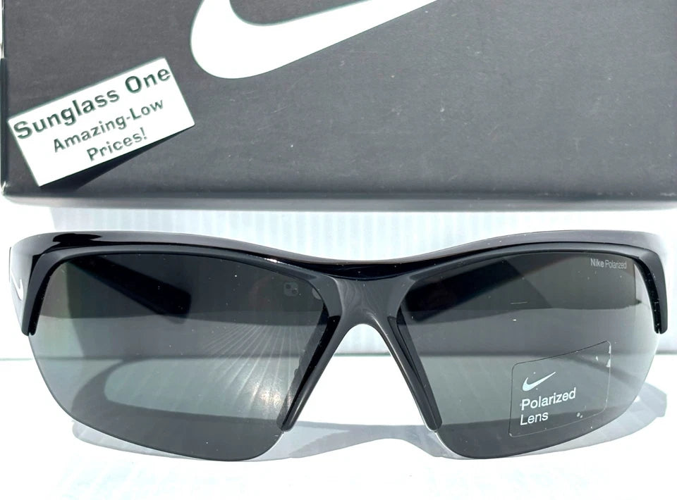 Nike SKYLON ACE P Shiny Black POLARIZED Black Lens Sunglass FQ4767 010