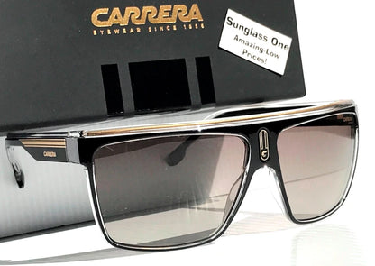 CARRERA Shiny Black & Gold Frame Brown Lens Sunglass 22/N 2M2/HA