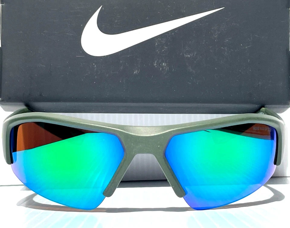 NIKE SKYLON ACE Atomic Green Brown MAX Optics Green Mirror Lens Sunglass DV2151 355