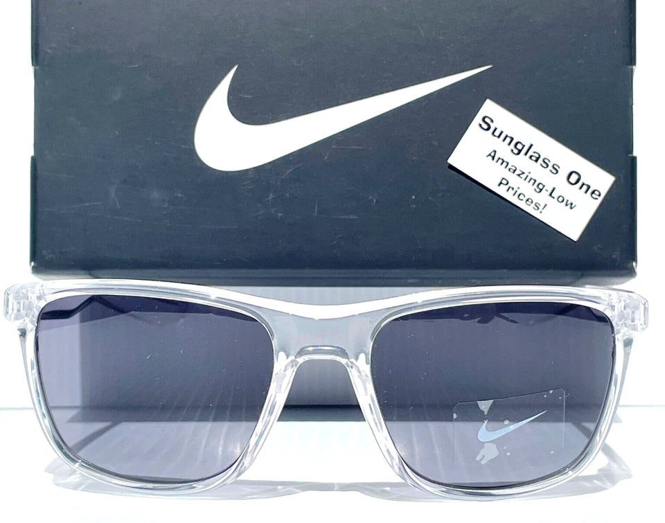 NIKE ESSENTIAL ENDEAVOR Shiny Clear Frame Grey Lens Sunglass EV1122 913