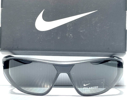 Nike AERO SWIFT Black & White POLARIZED Grey Lens Sunglass DQ0989 011