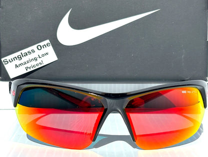 NIKE SKYLON ACE Black MAX Optics Red Mirror Lens Sunglass DV2163 010
