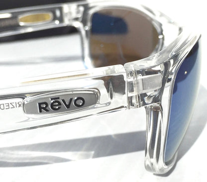 REVO HARNESS in Clear Frame POLARIZED Blue Lens Sunglass RE 4071 09 BL