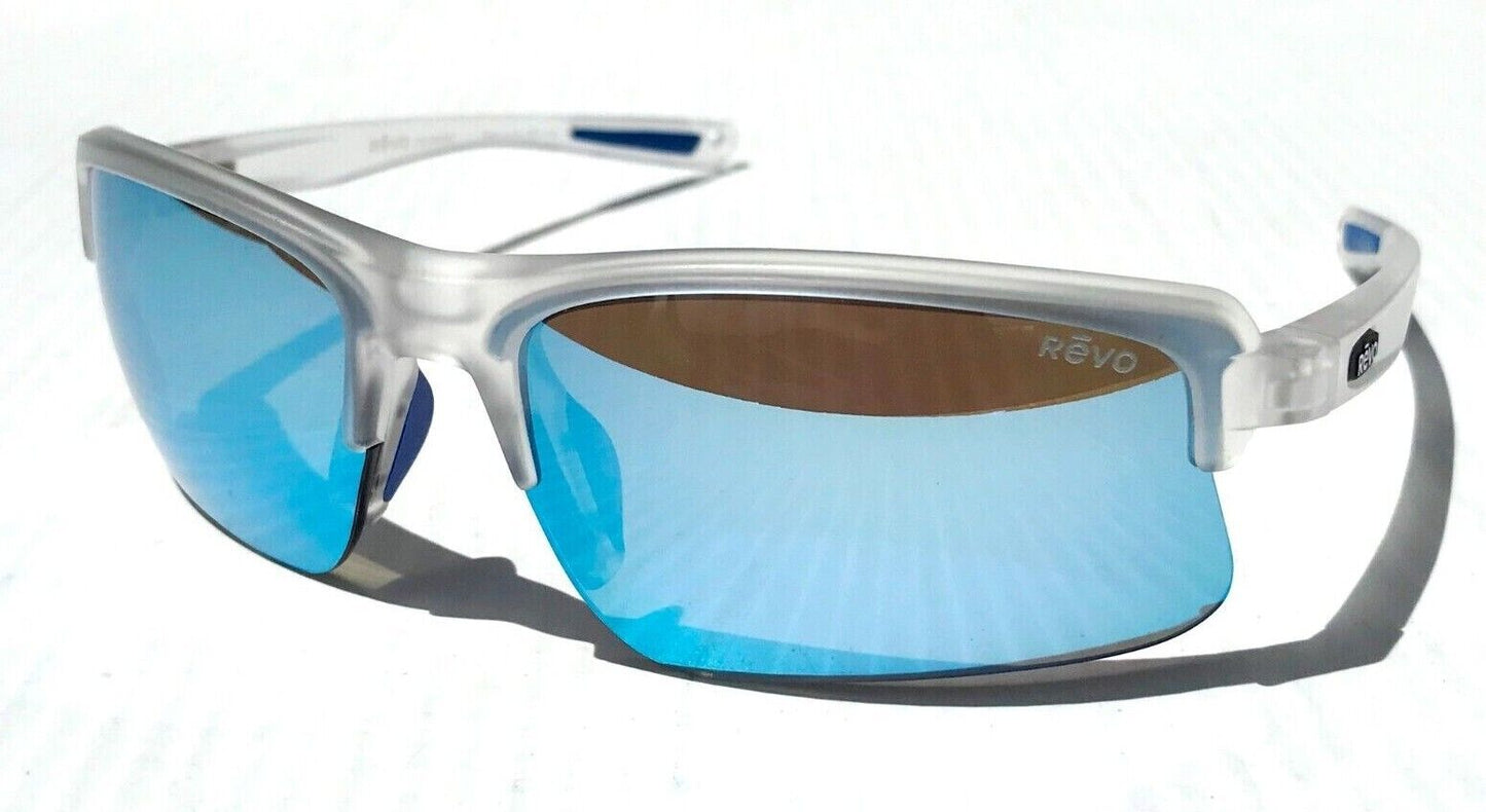 REVO ANNIKA 2 Matte Crystal POLARIZED Blue Water Lens Sunglass RE 1203 09 BL