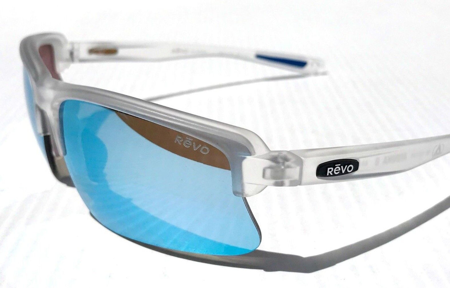 REVO ANNIKA 2 Matte Crystal POLARIZED Blue Water Lens Sunglass RE 1203 09 BL