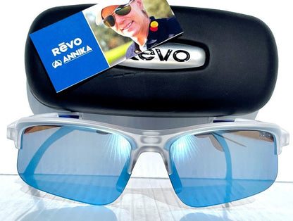 REVO ANNIKA 2 Matte Crystal POLARIZED Blue Water Lens Sunglass RE 1203 09 BL