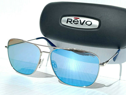 Revo HARBOR Polished Chrome POLARIZED Blue Lens Sunglass RE 1082 03 BL