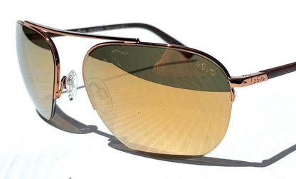 REVO ANNIKA 1 Polished Rose Gold POLARIZED Gold Lens Sunglass RE 1201 14 CH