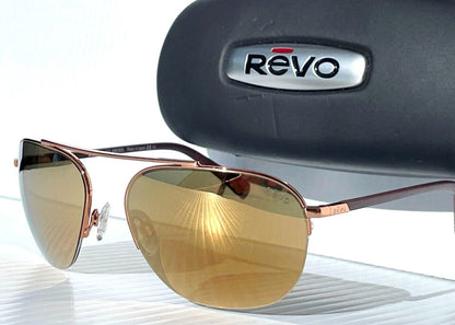 REVO ANNIKA 1 Polished Rose Gold POLARIZED Gold Lens Sunglass RE 1201 14 CH