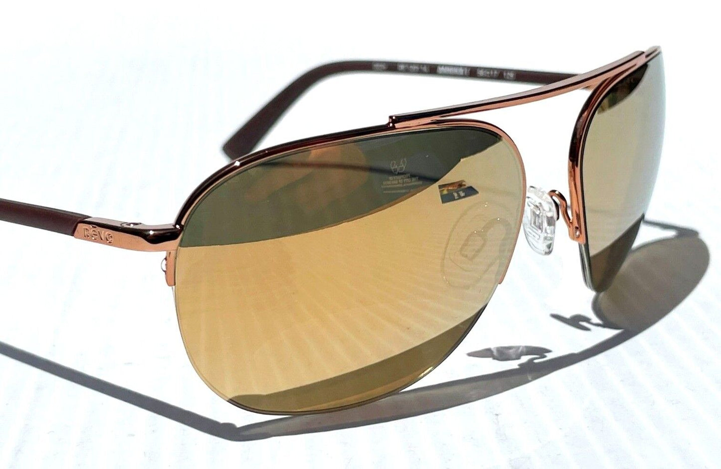 REVO ANNIKA 1 Polished Rose Gold POLARIZED Gold Lens Sunglass RE 1201 14 CH