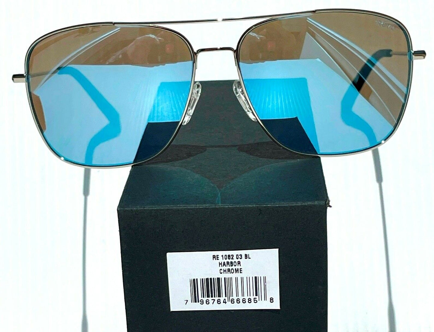 Revo HARBOR Polished Chrome POLARIZED Blue Lens Sunglass RE 1082 03 BL