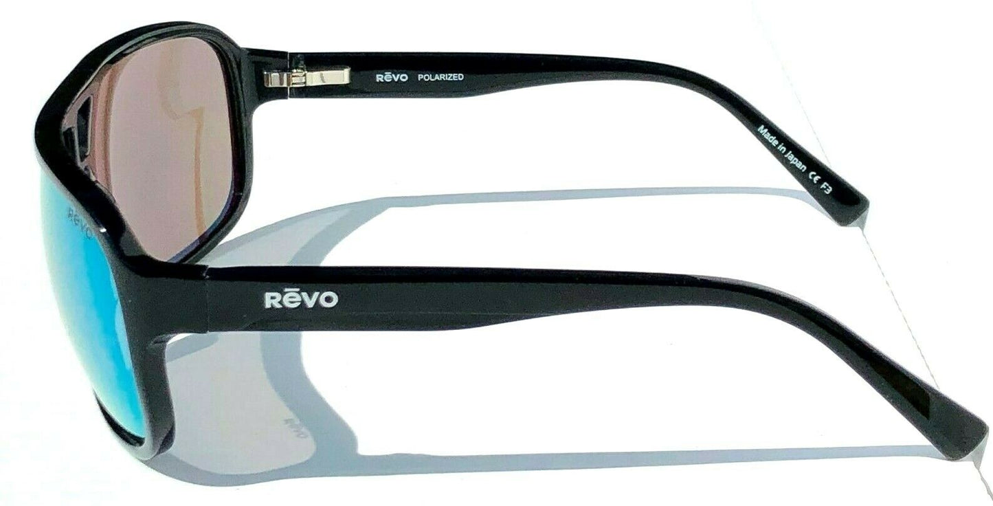 REVO HANK LE Polished Black POLARIZED Blue Water Lens Sunglass RE 1145 01 BL