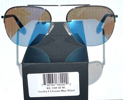 REVO ANNIKA 1 Chrome POLARIZED Blue Water Lens Sunglass 1201 03 BL