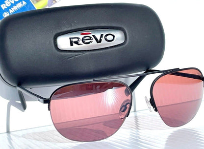 REVO ANNIKA 1 Satin Black POLARIZED Drive Red Lens Sunglass RE 1201 01 GO