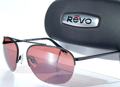 REVO ANNIKA 1 Satin Black POLARIZED Drive Red Lens Sunglass RE 1201 01 GO