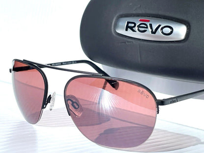 REVO ANNIKA 1 Satin Black POLARIZED Drive Red Lens Sunglass RE 1201 01 GO